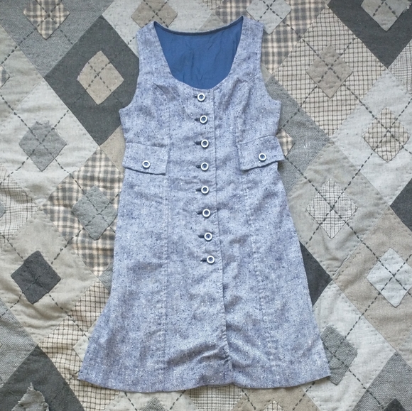 Nubby Vintage Button-Up A-line Mini - Picture 1 of 6